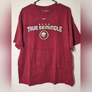 Retro Nike Center Swoosh Florida State 2009 True SeminoleT-Shirt Size Lg Garnett